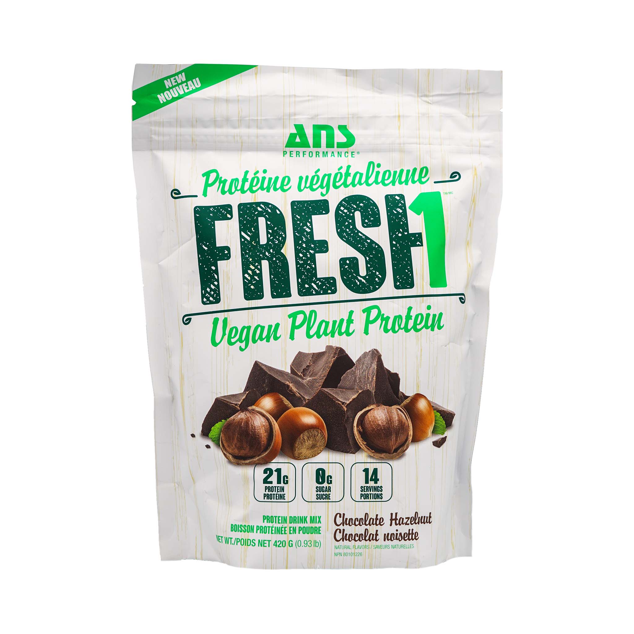 FRESH1 Vegan Plant Protein Chocolate Hazelnut 420g