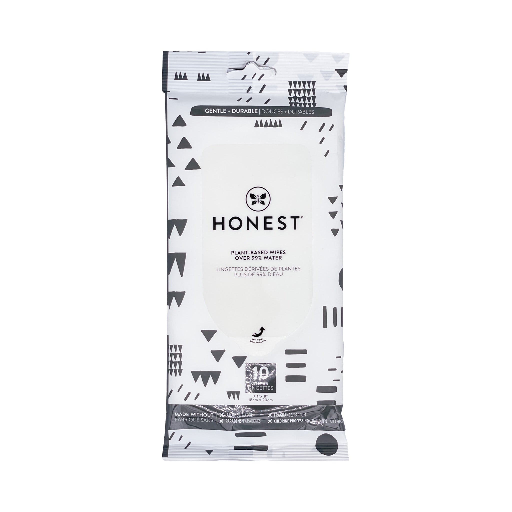 Honest Plant-Based Baby Wipes, 10 Count Wipes