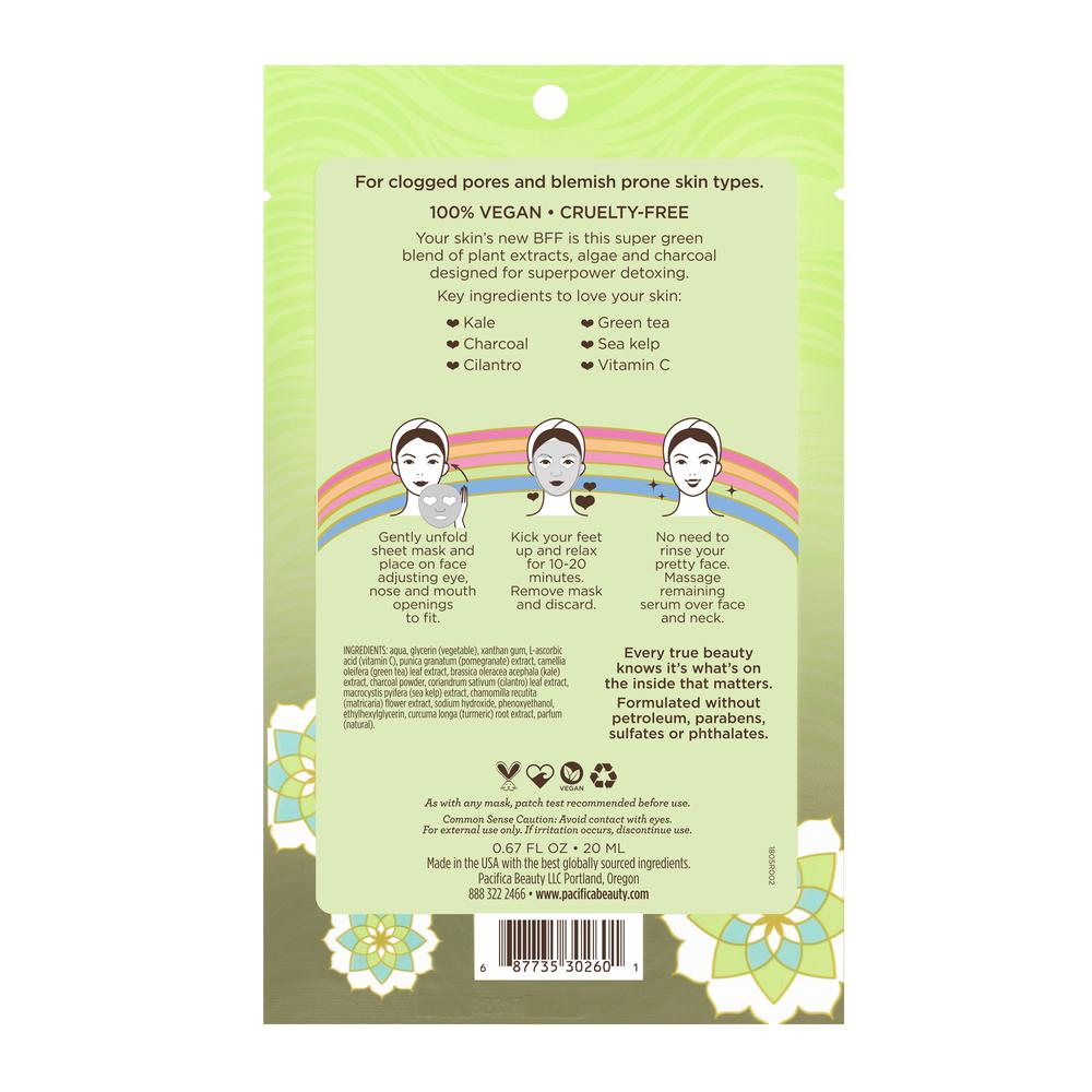 Pacifica Super Green Detox Kale & Charcoal Detox Facial Mask 20mL