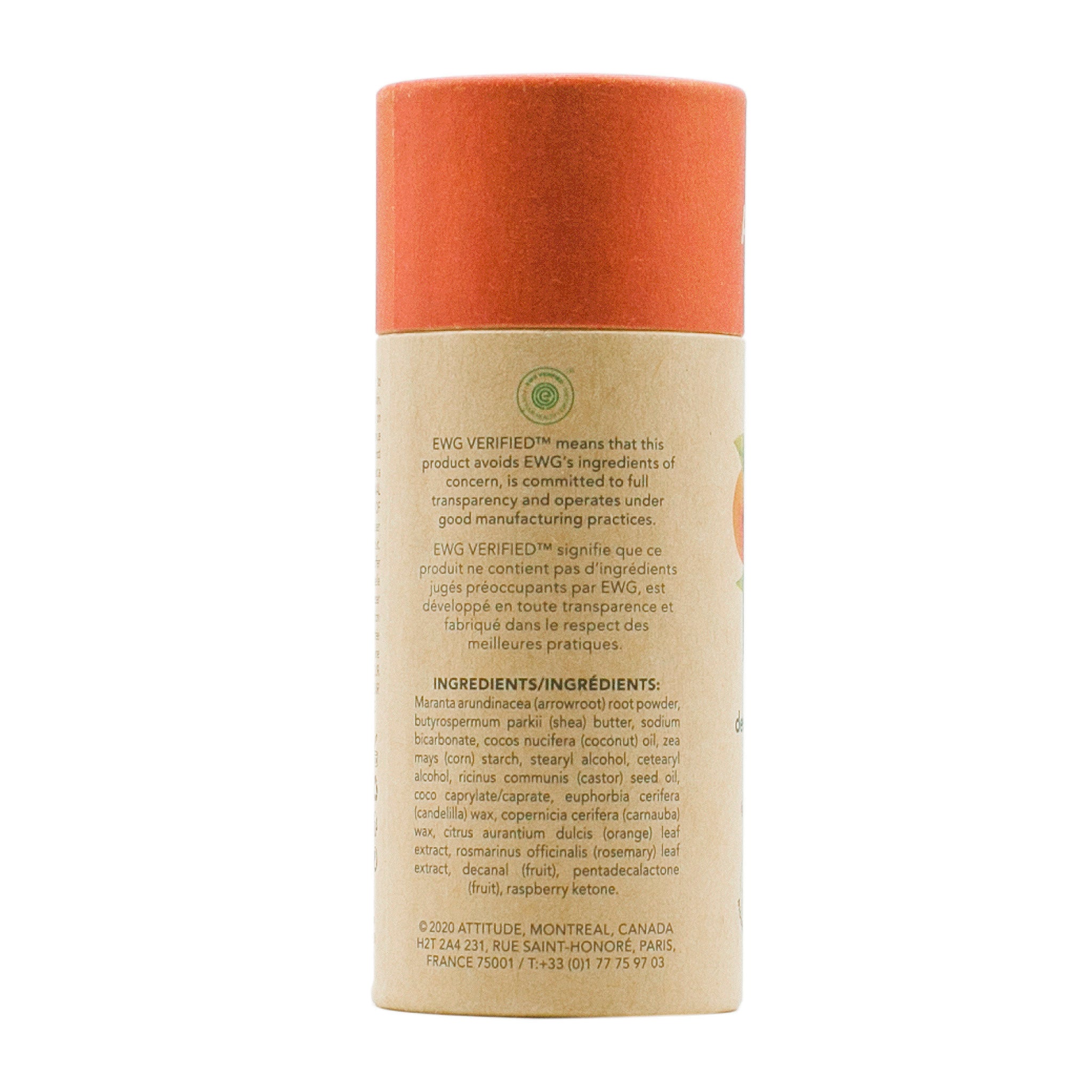 Attitude Plastic Free Natural Deodorant Orange Leaves 85g
