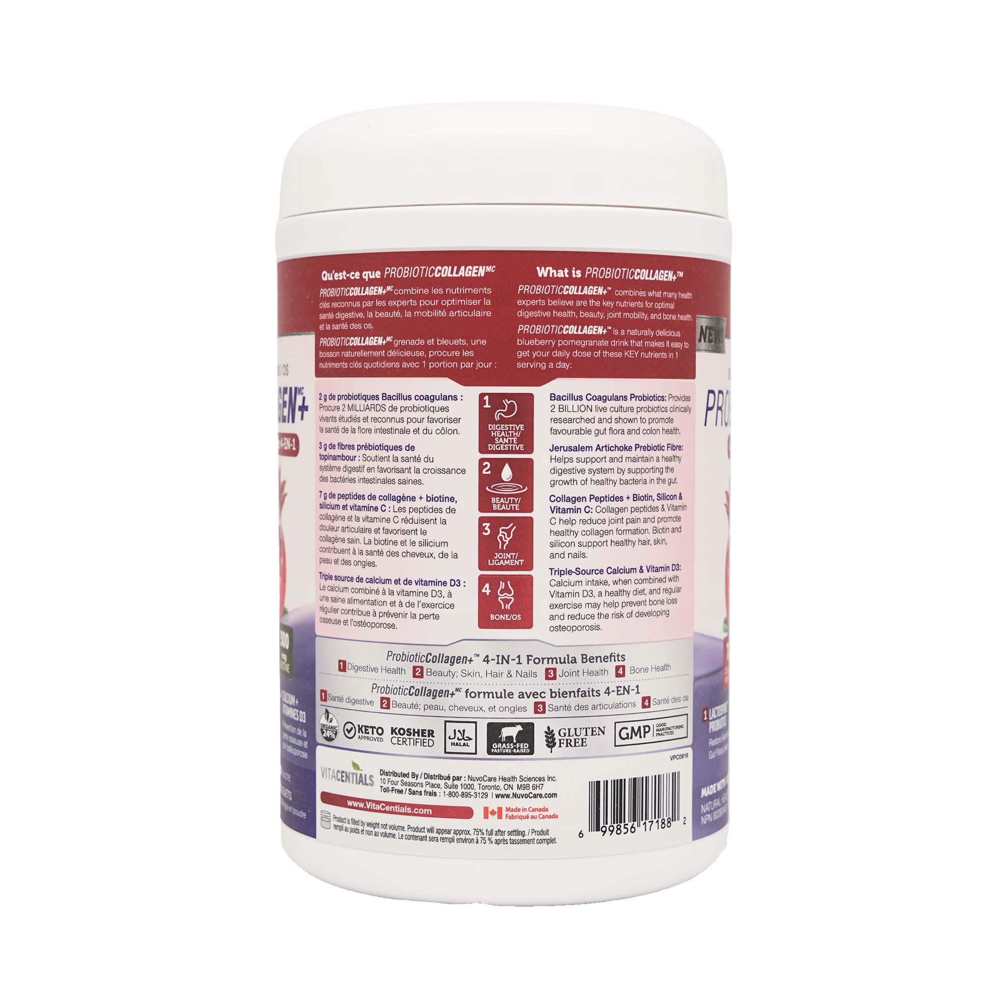 Nuvocare Health Sciences Vitacentials ProbioticCollagen+ 190g