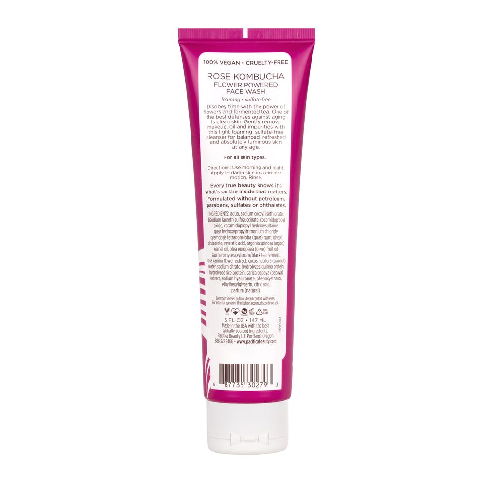 Pacifica Rose Kombucha Flower Powered Face Wash 147mL