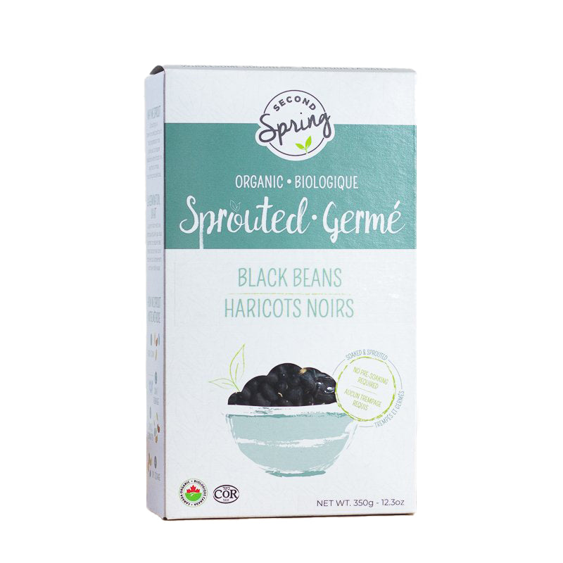 Second Spring Organic Sprouted Black Beans 350g