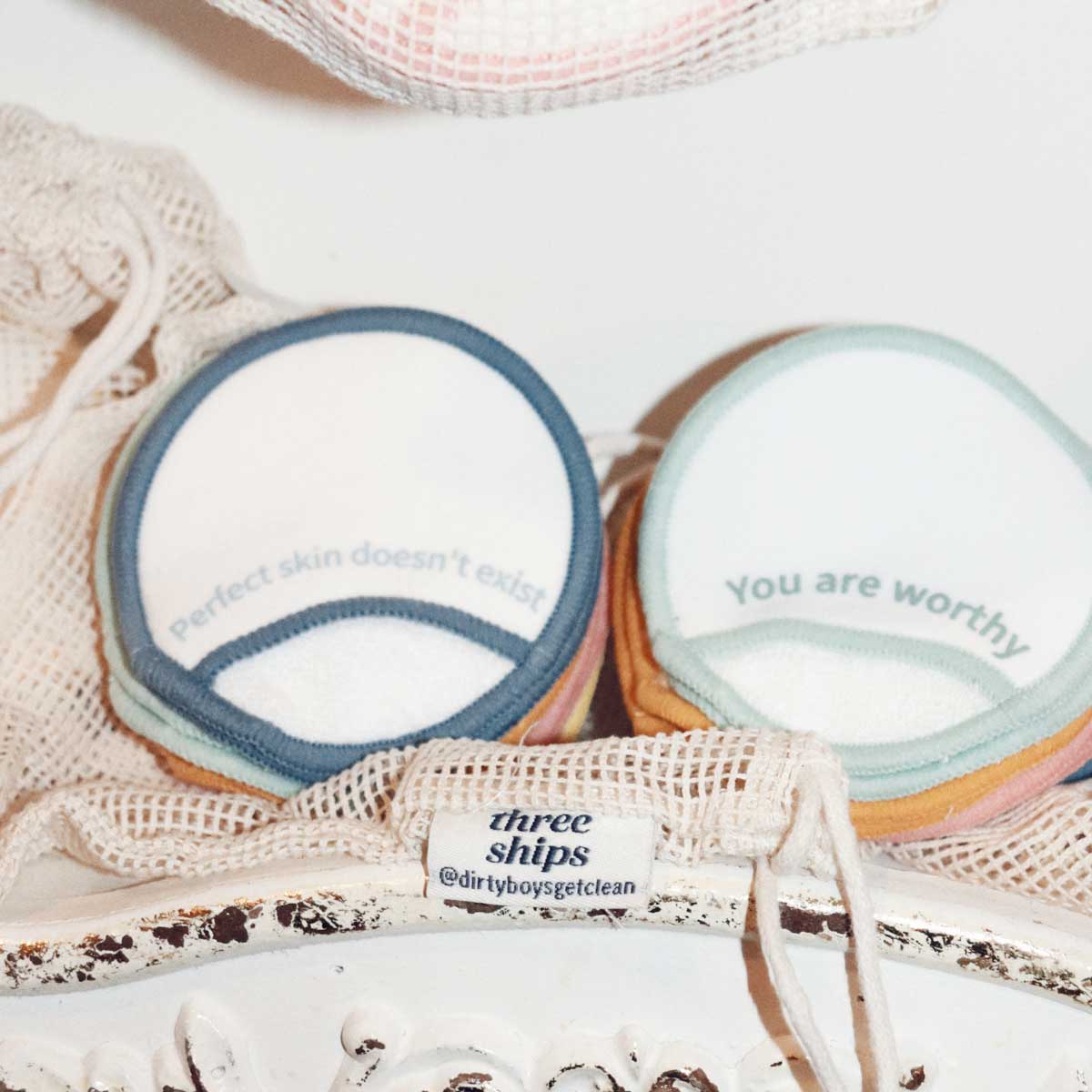 Three Ships | Get Clean Reusable Bamboo Cosmetic Rounds
