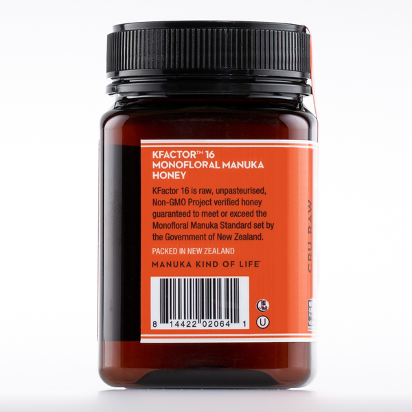 Wedderspoon Raw Monofloral Manuka Honey KFactor 16 500g